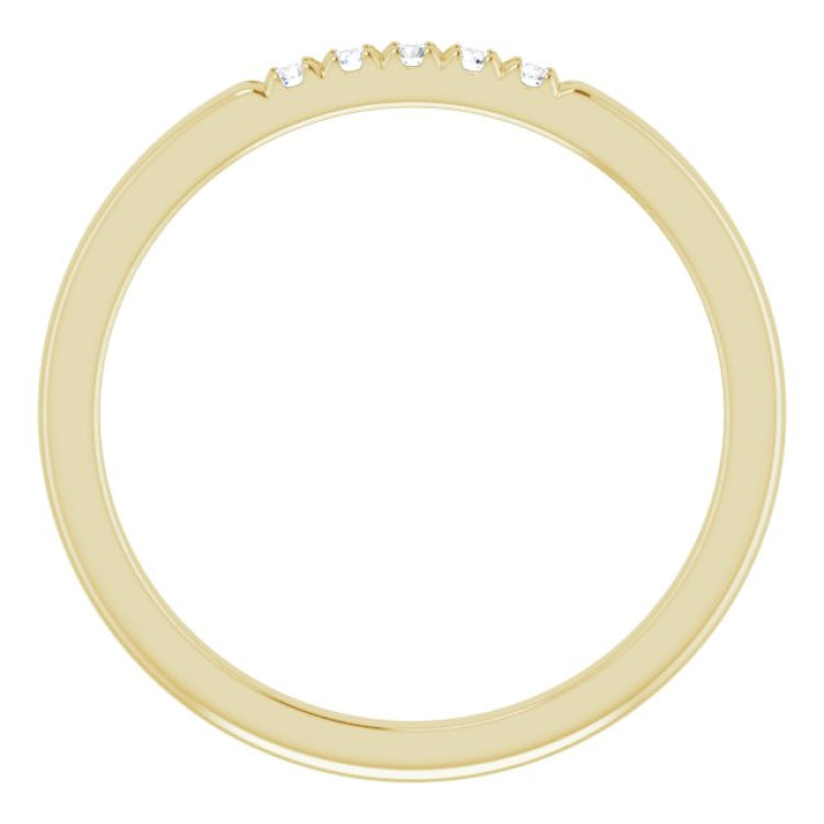 14K Yellow .07 CTW Natural Diamond French-Set Anniversary Band