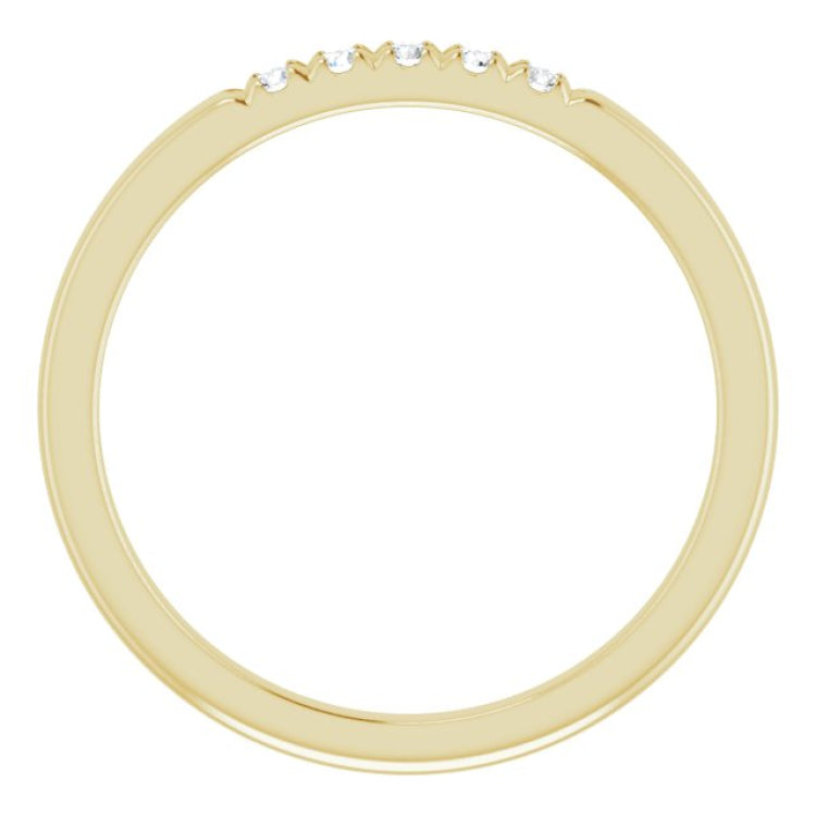 14K Yellow 1/10 CTW Natural Diamond French-Set Anniversary Band