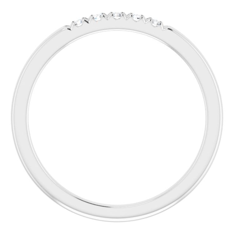 Platinum 1/10 CTW Natural Diamond French-Set Anniversary Band