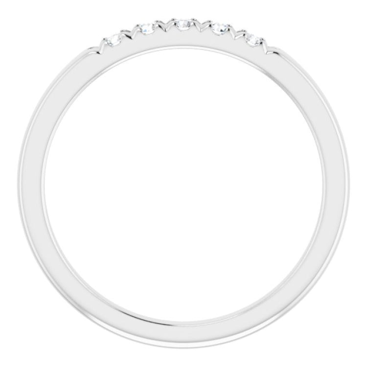 Platinum 1/6 CTW Natural Diamond French-Set Anniversary Band