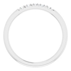 Platinum 1/6 CTW Natural Diamond French-Set Anniversary Band