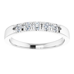 14K White 1/3 CTW Natural Diamond French-Set Anniversary Band