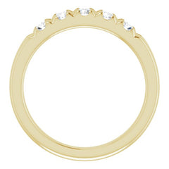 14K Yellow 1/2 CTW Natural Diamond French-Set Anniversary Band