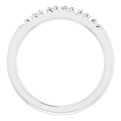 Platinum 1/2 CTW Natural Diamond French-Set Anniversary Band