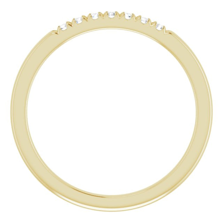 14K Yellow 1/10 CTW Natural Diamond French-Set Anniversary Band