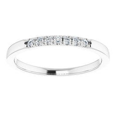 Platinum 1/10 CTW Natural Diamond French-Set Anniversary Band