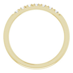 14K Yellow 1/5 CTW Natural Diamond French-Set Anniversary Band