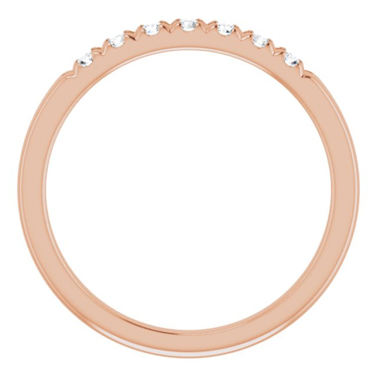 14K Rose 1/5 CTW Natural Diamond French-Set Anniversary Band