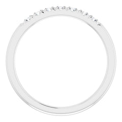 Platinum 1/5 CTW Natural Diamond French-Set Anniversary Band