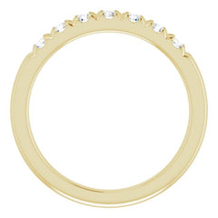 14K Yellow 3/8 CTW Natural Diamond French-Set Anniversary Band