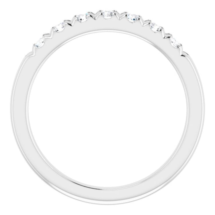 Platinum 3/8 CTW Natural Diamond French-Set Anniversary Band