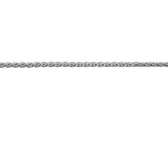 14K White Recycled Metal 1 mm Wheat Chain by the Inch