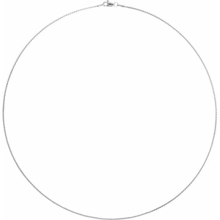 Sterling Silver 1 mm Wheat 18" Chain