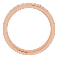 14K Rose 3/8 CTW Natural Diamond Band