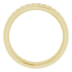 14K Yellow 3/8 CTW Natural Diamond Band