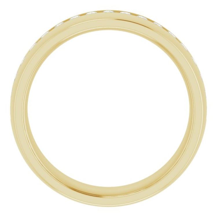 14K Yellow 3/8 CTW Natural Diamond Band