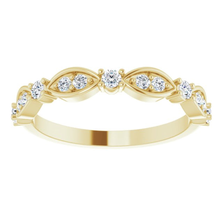 14K Yellow 1/4 CTW Natural Diamond Anniversary Band