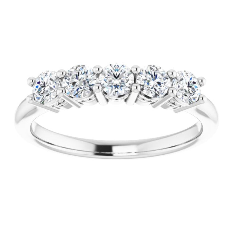 Platinum 1/6 CTW Natural Diamond Anniversary Band