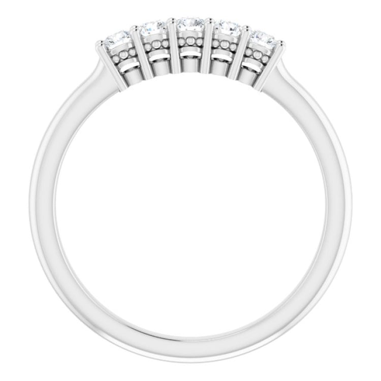 14K White 1/4 CTW Natural Diamond Anniversary Band