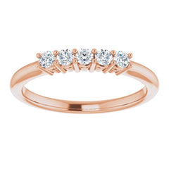 14K Rose 1/4 CTW Natural Diamond Anniversary Band