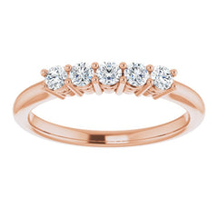 14K Rose 1/3 CTW Natural Diamond Anniversary Band