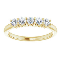 14K Yellow 1/3 CTW Natural Diamond Anniversary Band