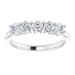 14K White 5/8 CTW Natural Diamond Anniversary Band