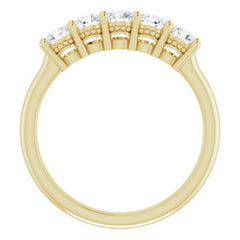 14K Yellow 5/8 CTW Natural Diamond Anniversary Band