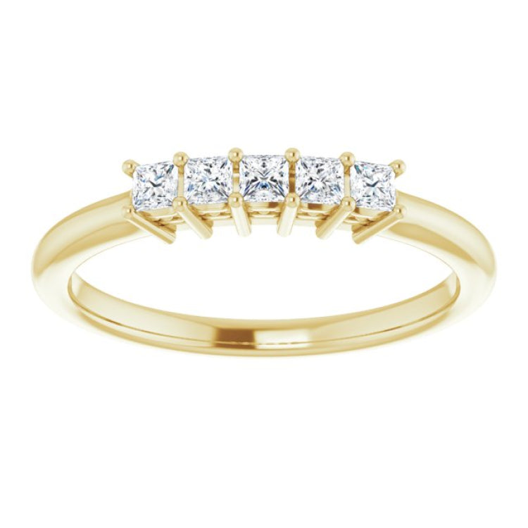 14K Yellow 1/4 CTW Natural Diamond Anniversary Band