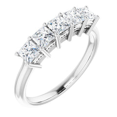 14K White 1 CTW Natural Diamond Anniversary Band