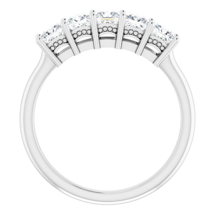 Platinum 1 CTW Natural Diamond Anniversary Band