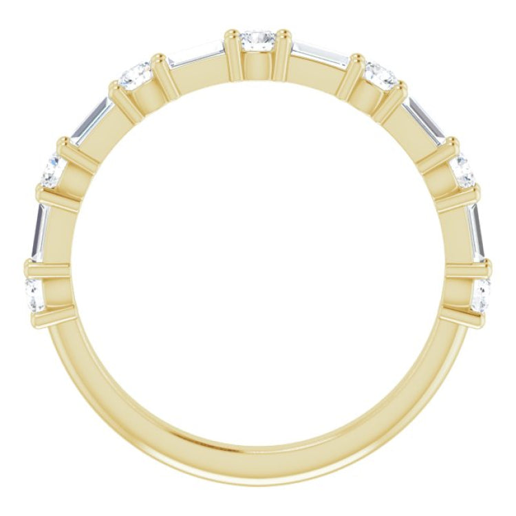 14K Yellow 5/8 CTW Natural Diamond Anniversary Band