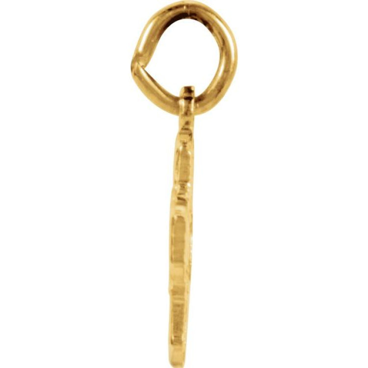 14K Yellow 8x8 mm Four-Way Cross Medal