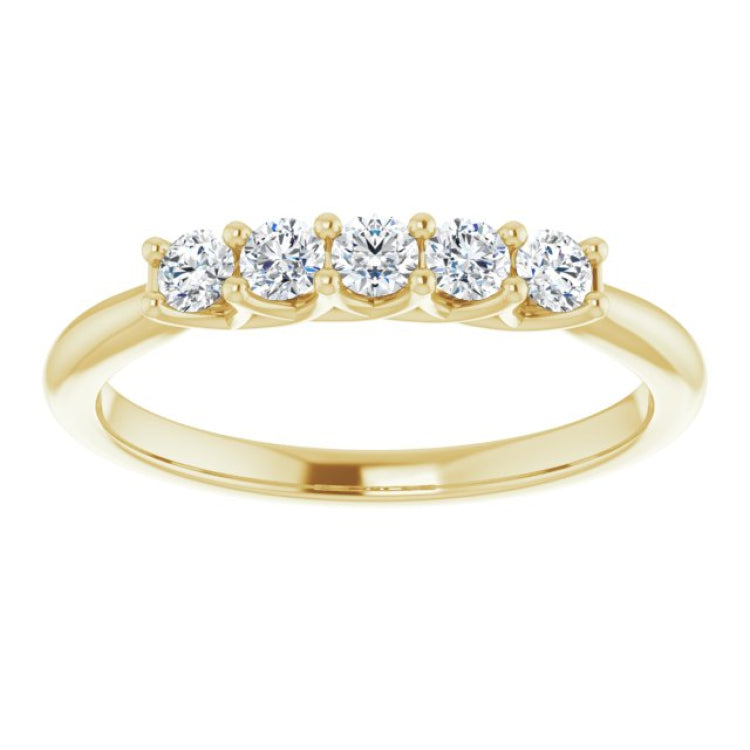 14K Yellow 1/3 CTW Natural Diamond Anniversary Band