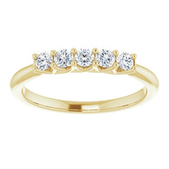 14K Yellow 1/3 CTW Natural Diamond Anniversary Band