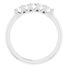 14K White 3/8 CTW Natural Diamond Anniversary Band