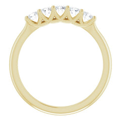 14K Yellow 3/8 CTW Natural Diamond Anniversary Band