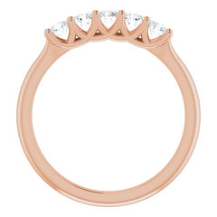 14K Rose 3/8 CTW Natural Diamond Anniversary Band