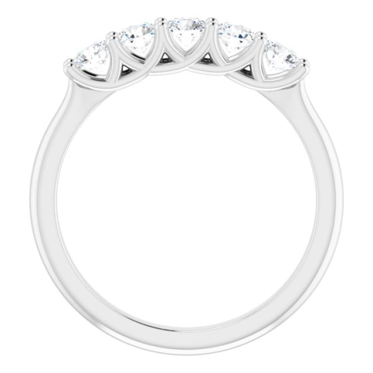 14K White 5/8 CTW Natural Diamond Anniversary Band