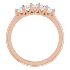 14K Rose 5/8 CTW Natural Diamond Anniversary Band