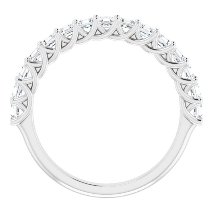 14K White 1 1/8 CTW Natural Diamond Anniversary Band