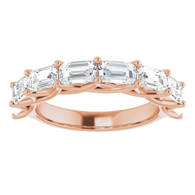 14K Rose 2 5/8 CTW Natural Diamond Anniversary Band