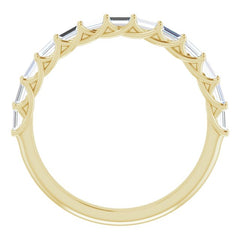 14K Yellow 3/8 CTW Natural Diamond Anniversary Band