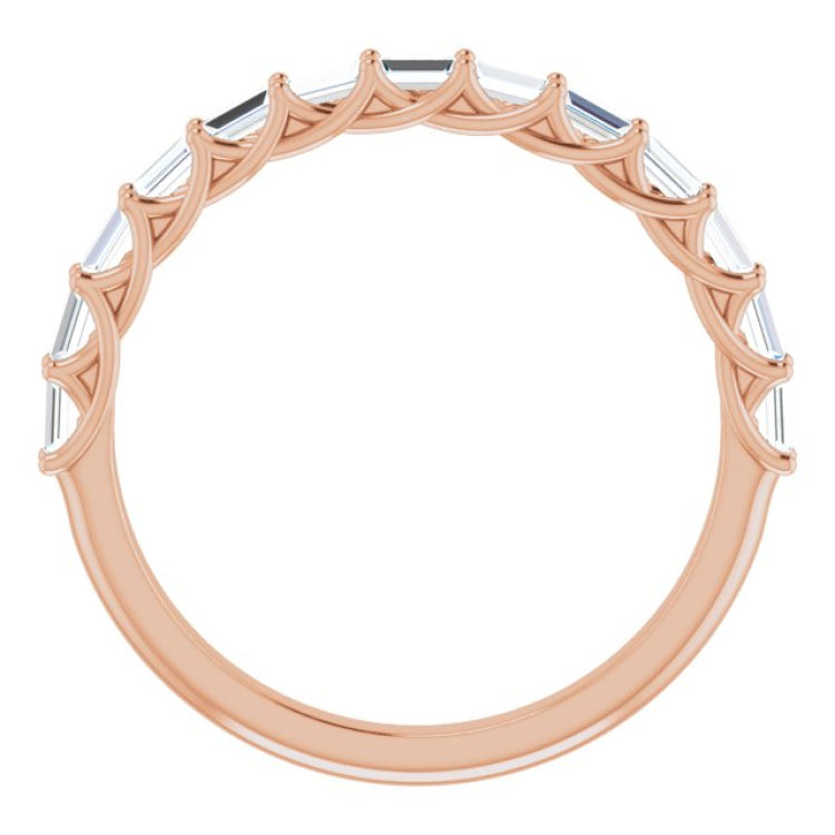 14K Rose 3/8 CTW Natural Diamond Anniversary Band