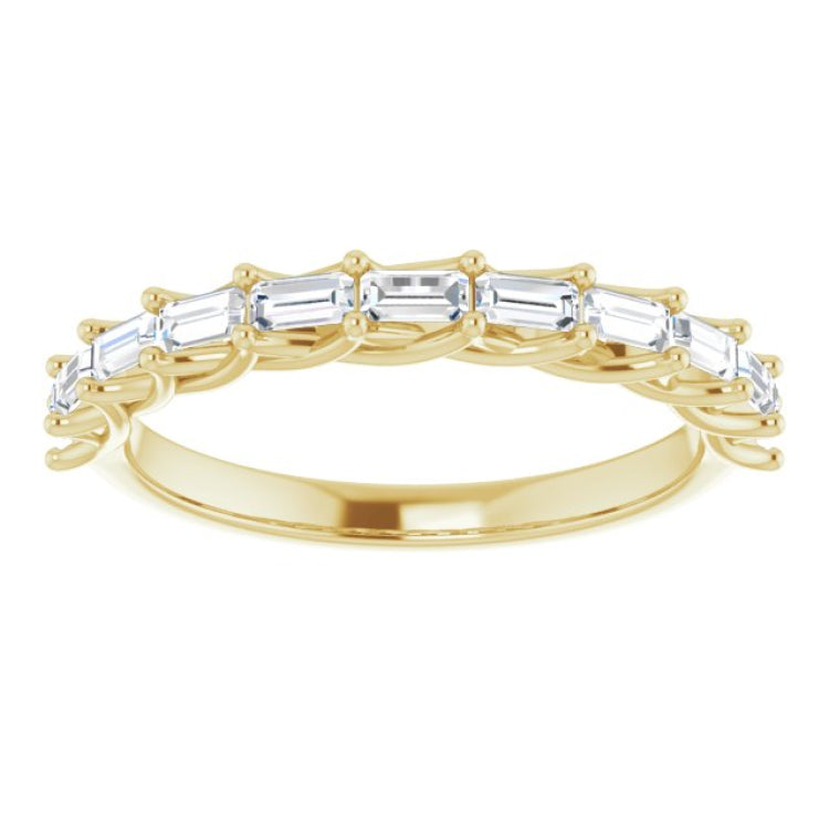 14K Yellow 3/8 CTW Natural Diamond Anniversary Band