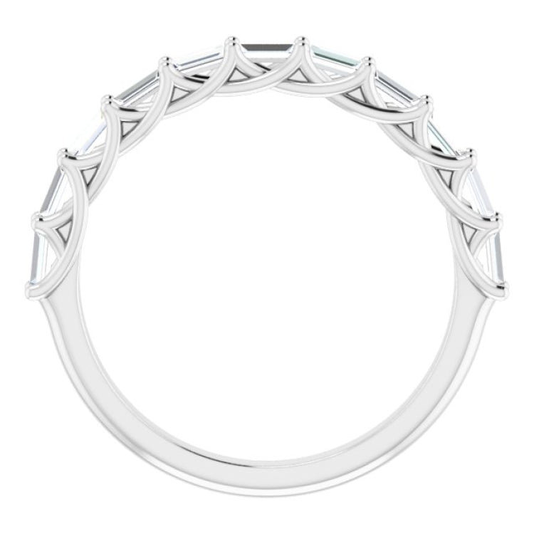 14K White 3/8 CTW Natural Diamond Anniversary Band