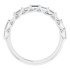 Platinum 3/4 CTW Natural Diamond Anniversary Band