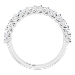 14K White 1 CTW Natural Diamond Anniversary Band