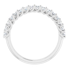 14K White 3/4 CTW Natural Diamond Anniversary Band