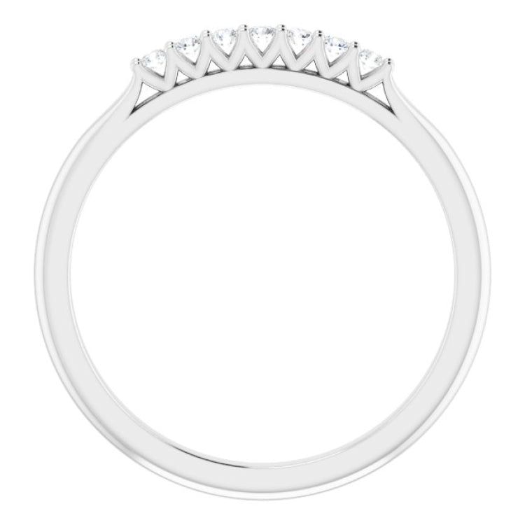 14K White 1/10 CTW Natural Diamond Anniversary Band